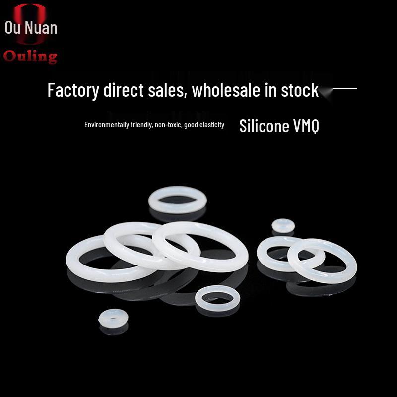White Silicone O-Ring, Multiple Outer Diameters (31-50mm) with 2.4mm Thickness