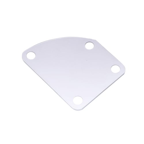 Musiclily Basic Heel Cut Neck Plate with 4-Point Neck Joint Board for Electric Guitar/Bass, Chrome