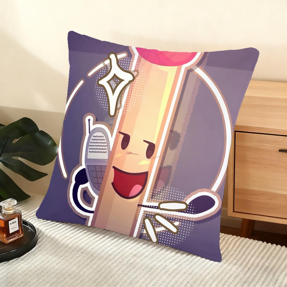 Battle For D-Dream Island Cushion Cover Soft Short Plush Pillow Cover Smooth Cozy Texture Aesthetic Cushion Case Home Decor