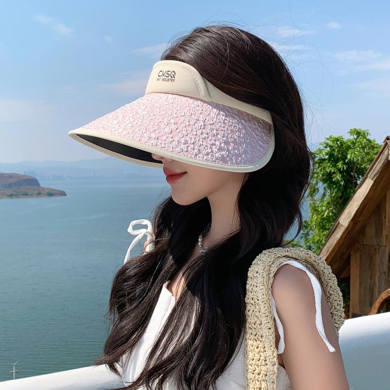 

Кепка від сонця UPF50+ Літо 2025 Новий захист від УФ-променів Маска для обличчя Капелюх від сонця з великими полями Капелюх від сонця з порожнім верхом one size [eaves sunscreen]