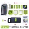 Nice Smart 15 Pcs. Vegetable Cutter Vegetable Slicer Shredder Onion Manual Dicer