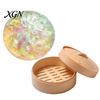 Stress Ball Fidget Toy Glitter Dumpling Squeeze with Steamer Box, Relief Dough TPR Toy, Soft Simulated Steamed Bun