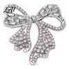 Women Fashion Accessory Sparkling Rhinestone Bow Brooch Mini Bowknot Shaped Lapel Alloy Pin Pin Clothing Jewelry for Girls