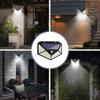 IP65 Waterproof LED Infrared Body Sensing Solar Polycarbonate Diffuser Street Outdoor Black Wireless Wall Lamp