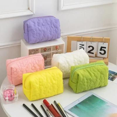 Fashion Girls Candy Color Cosmetic Bag Large Capacity Make Up Storage Pouch Zipper Makeup Bags Pink Clutch Beauty Case