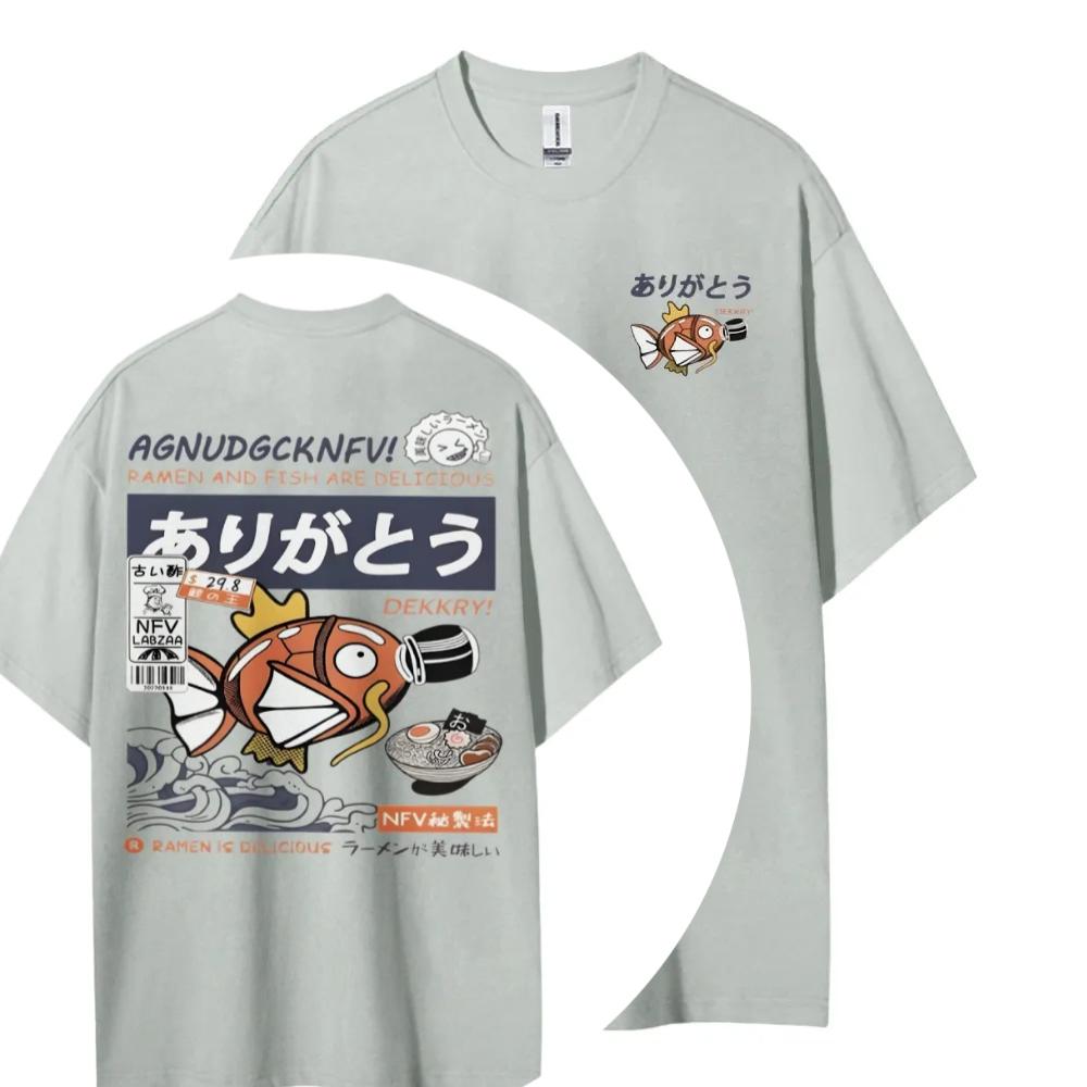 Pokémon Cotton Unisex Crewneck Anime TShirt Comfortable Shortsleeved Sports and Casual Mens and Womens Tops Popular Tshirt