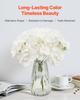 SucceBuy Artificial Flowers Real Looking White Silk Fake Hydrangea Bulk Faux Bridal Shower with Stem for DIY Wedding Bouquets