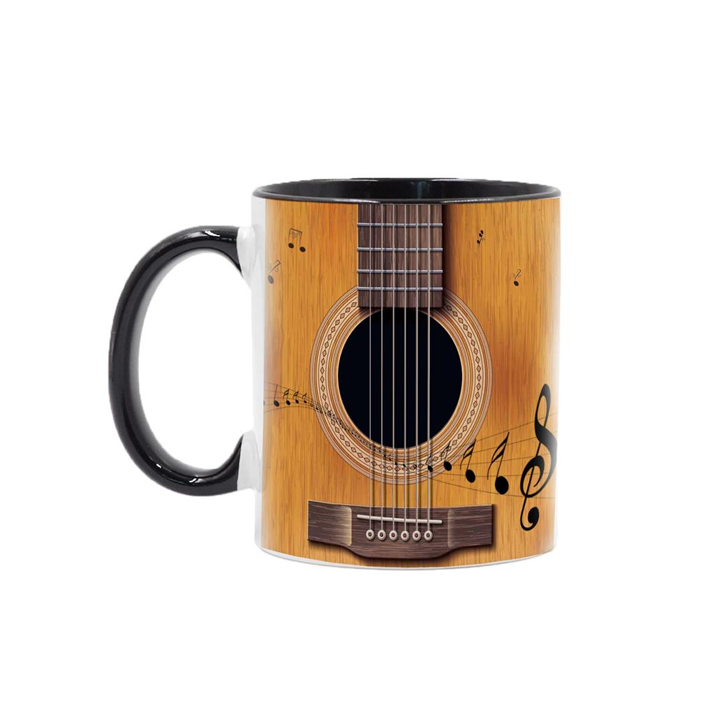 Home Office 350ml Guitar Pattern Coffee Cup Living Room Tea Drink Mug Portable Traveling Students Beverage Cups