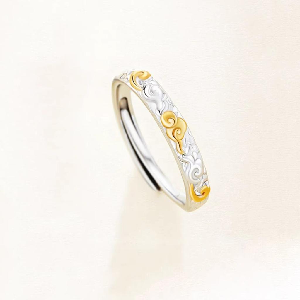 Sweetheart Couple Ring Female and Male Light Luxury Simple and Versatile Open Pair Ring To Give Valentine's Day Gifts Trendy Jewelry