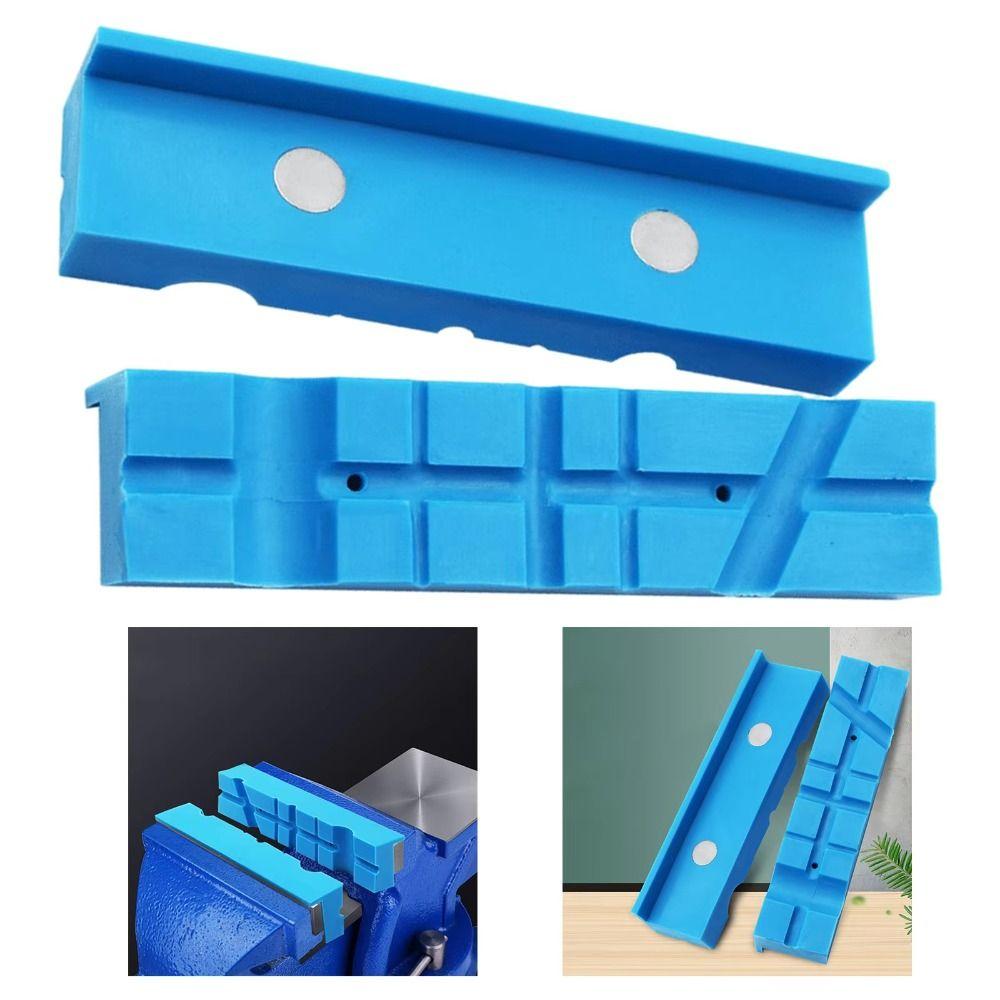 Blue Rubber Vise Jaw Pads Magnetic Rubber Vise Protector Vise Protection Strip  Mill Clamps