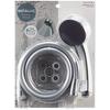 SANEI Shower Set, 25% Water Saving, Plated Shower Head, 1.6m Metallic Hose, Adapter Included, PS3950-CTA-CC, Silver