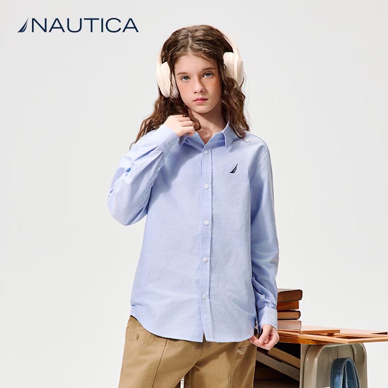 NAUTICA Kids' Unisex Cotton Long-Sleeve Shirt