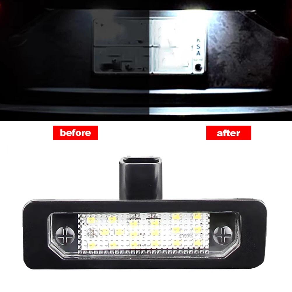 For Ford Flex Taurus Mustang Focus Fusion Edge MKS MKT MKX MKZ Milan Sable 1/2Pcs Car LED License Plate Light Number Plate Lamp