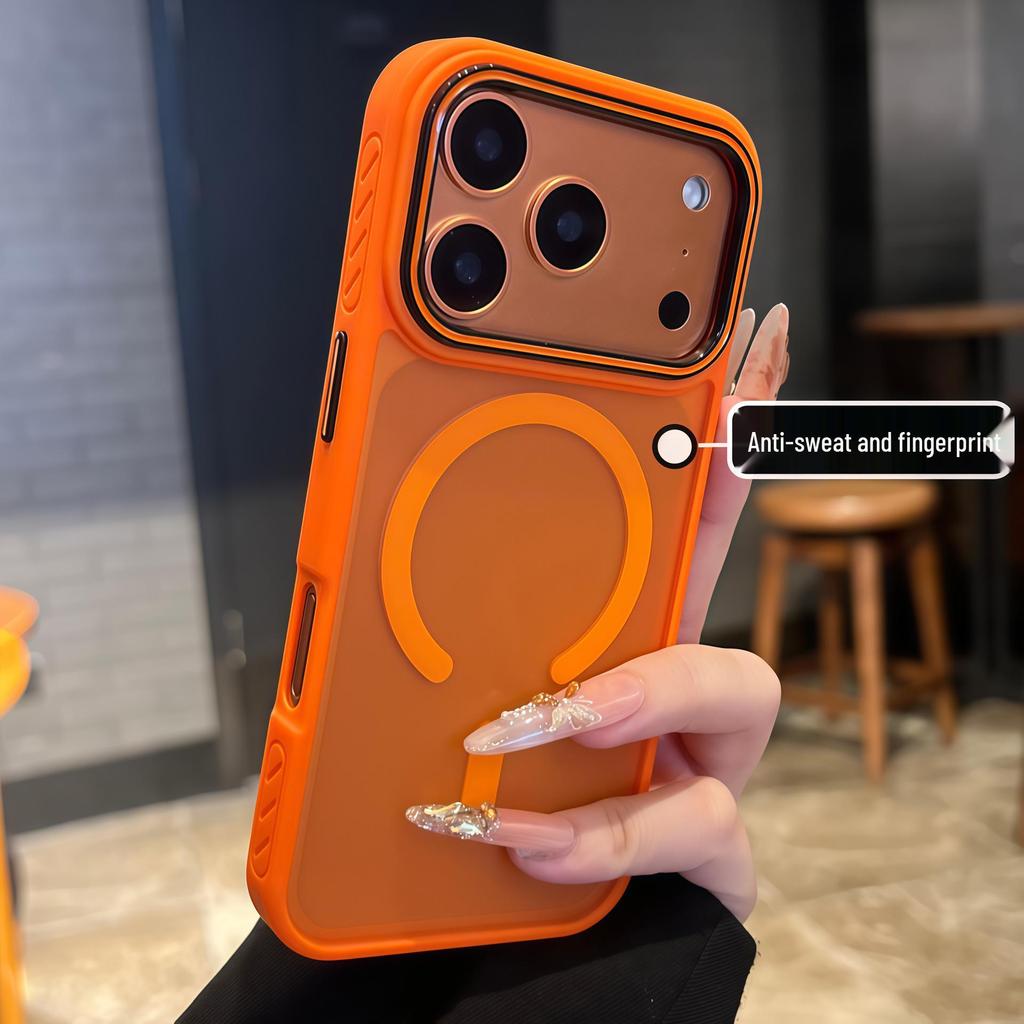 iPhone 17 Pro Max Skin-Feel Magnetic Anti-Slip Texture Frosted Anti-Drop Protective Case