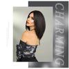 Women's Black Wig 40cm Short Hair Short Straight Hair Full Cap Rose Hair Net Natural Realistic Hair Wig