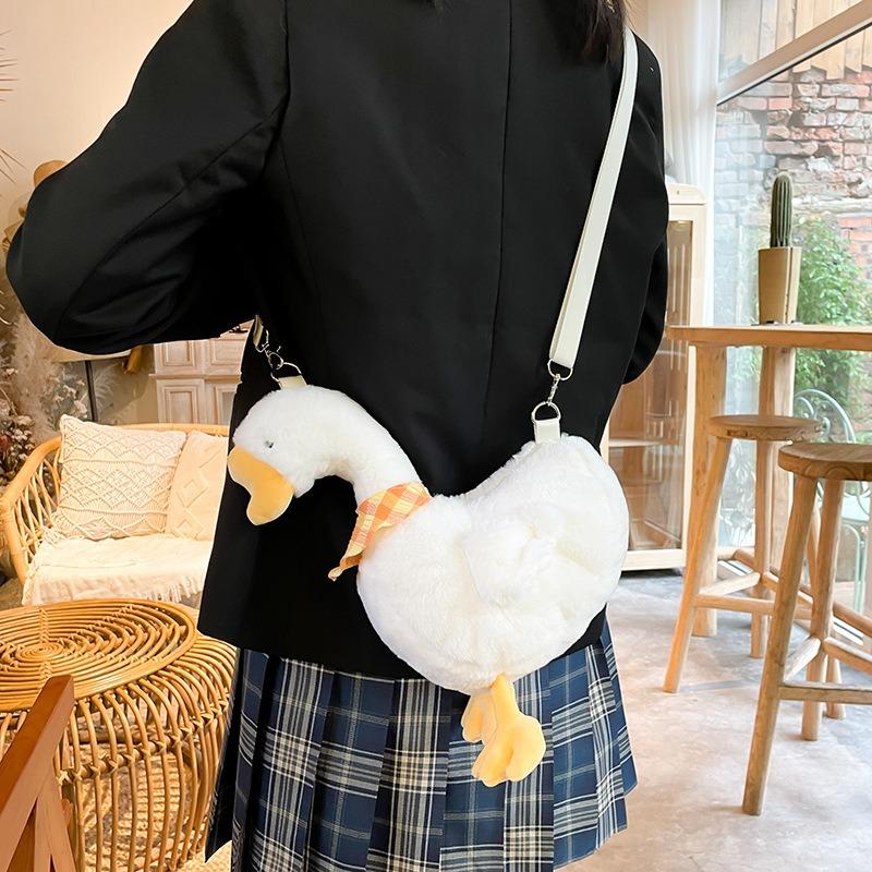 Cute Ugly Cute Crossbody Duck Bag, Cartoon Animal Doll Girl Heart Shoulder Bag, Plush Bag
