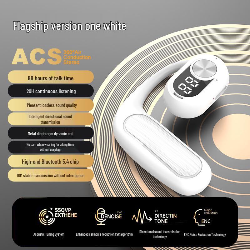 M35 Wireless Bluetooth Open-Ear Air Conduction Earbuds for Sports Running with 5.3 Stereo Sound.
