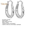 1 Pair Women Hoop Earrings U-shape Hollow Out Floral American Exaggerated Style Hanging Earrings Prom Party Dangling Earrings