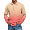 Men's Casual Style Solid Color Loose  Shirt Long-sleeved Top