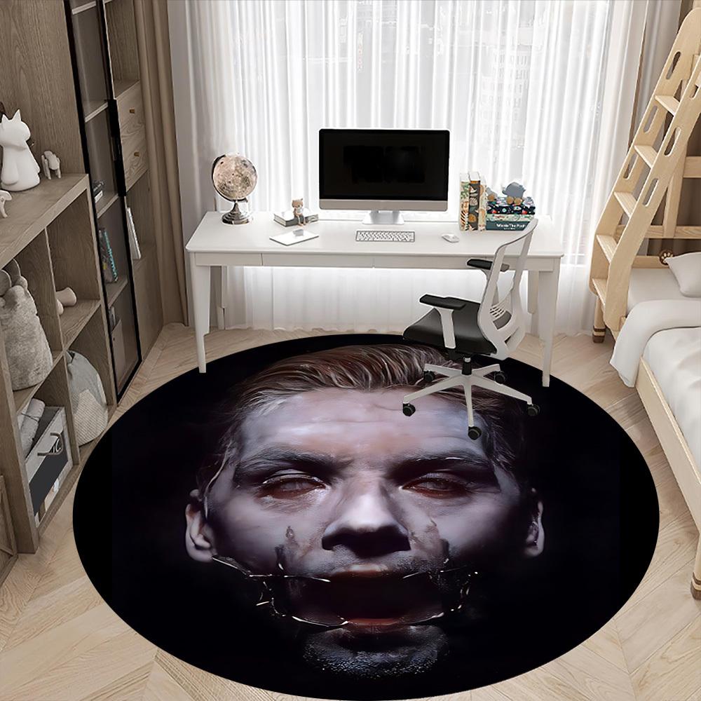 1pc Rammstein Carpet, Round Non-Slip Durable Large Size Office Carpet, Suitable for Office,yy250908052
