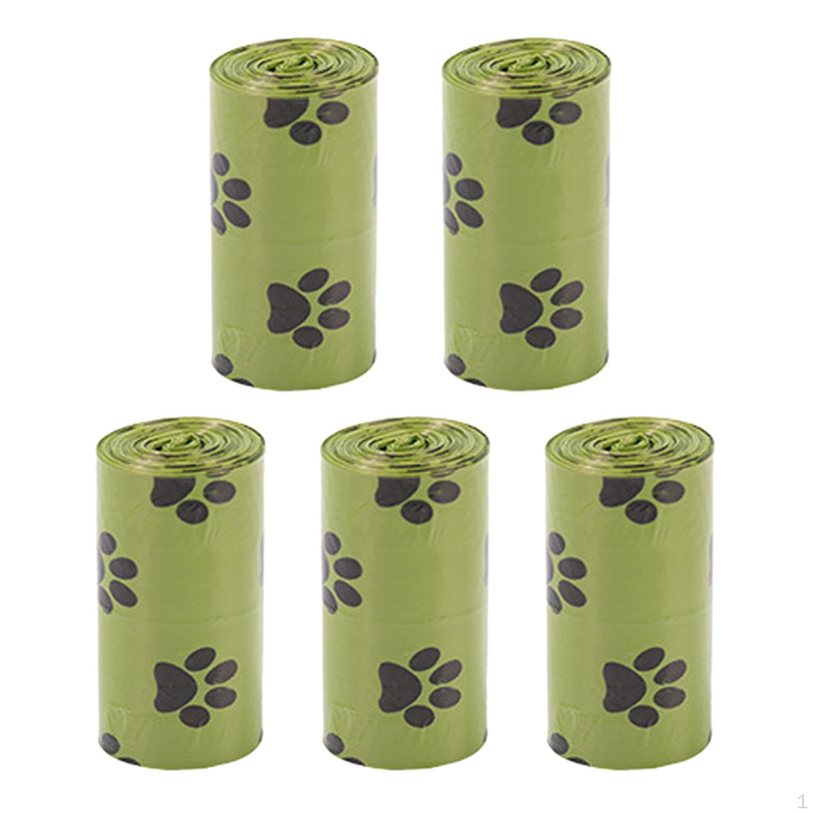 

5Pcs Clean Bag Dispenser Leakproof Compostable Pet Supplies Poo Bags