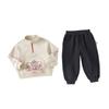 DAVE&BELLA Boys' Chinese Style Hoodie & Pants Set