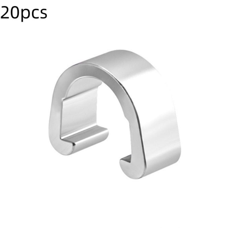 20Pcs Aluminum Alloy Bike Brake Cable C-Clip Guide Clamps for Mountain Road Bicycles - Cable Housing Clip for Bicycle Brakes
