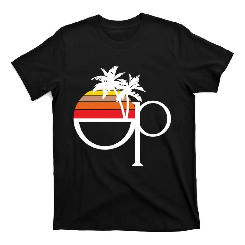 Camiseta Ocean Pacific De Estilo Retro Con Puesta De Sol De S