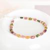 High-End Candy Color Rainbow Tourmaline Beaded Bracelet for Women