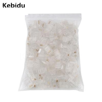 20 STÜCK RJ45 RJ-45 CAT5 CAT5E Modulare Kabelkopfstecker Ethernet Vergoldeter Netzwerkanschluss