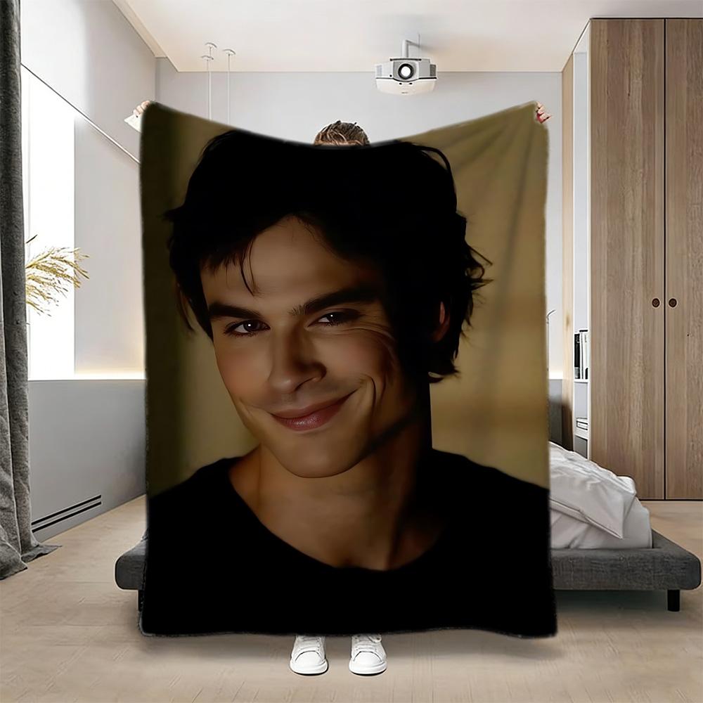 Printed Blanket Picnic Blankets Warm Blanket Soft and Comfortable Blanket Home Travel The V-Vampires D-Diaries Birthday Gift