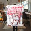 1PC DARLING In the FRANXX Zero Two Print Flannel Blanket, High Quality All Seasons, Home Decor, Warmth and Comfort, Perfect for Christmas Gifts