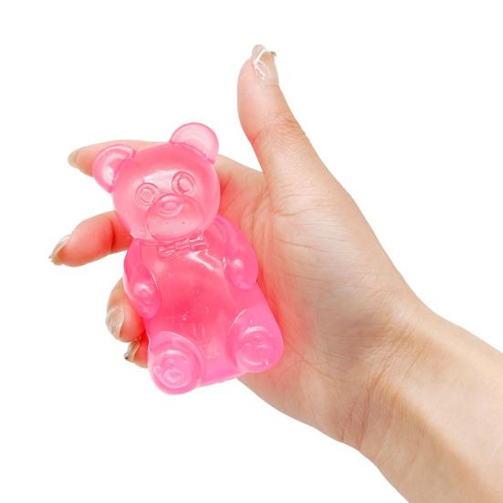 Clear Bear Squeeze Stress Relief Toy Anxiety Bear Stress Glitter Sugar Ball Sensory