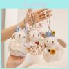 Plush Rabbit Keychain With Bow And Dress Decoration For Gift And Decoration
