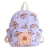 Capybara Cartoon Printed Backpack Children Schoolbag Leisure Fashion Bag Travel