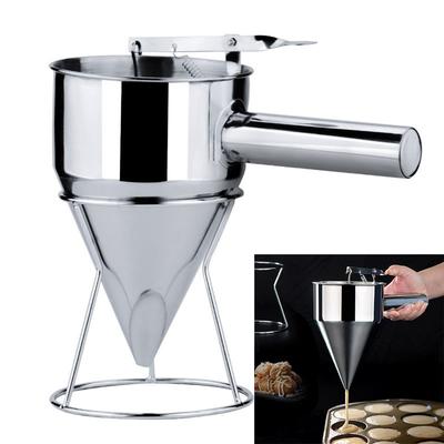 Imbuto a Pistone in Acciaio Inossidabile con Supporto Strumento per Palline di Polpo per Dosaggio Salse Creme