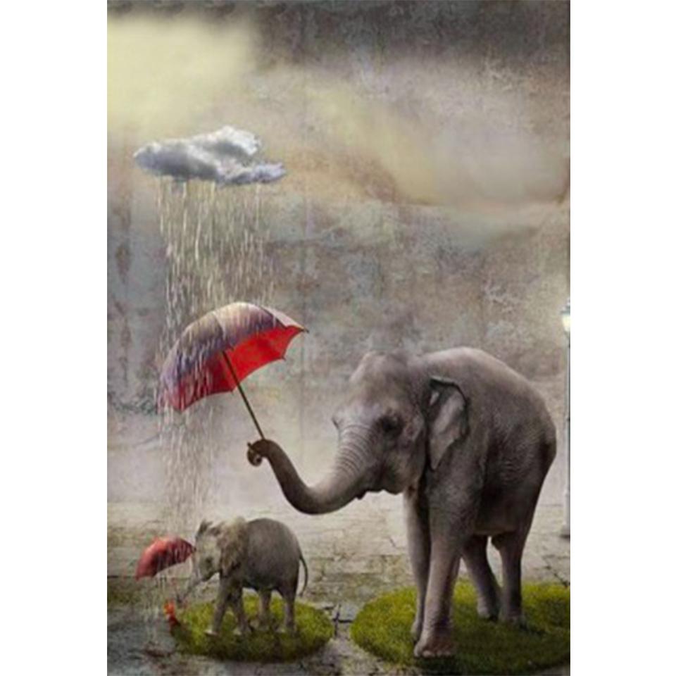 Pictură cu diamant 5D DIY, animal, elefant, imagine cu strass, broderie cu diamante, mozaic, artizanat, cadou, decorare pentru mobilier