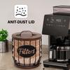 With Lid Coffee Filter Holder Wire Basket Coffee Filter Storage Container  For Home Kitchen