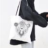 Vintage Demon Eye Graphic Print Shopper Bag Harajuku Large Capacity Tote Canvas Bag Fashion Casual Women Shoulder Bag Handbag