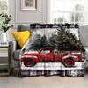 Winter Snow Truck Christmas Blanket Blanket Decoration Soft Comfortable Flannel Blanket Sofa Bed Decoration Blanket