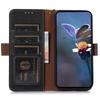 For OnePlus 12 5G Phone Case Genuine Cow Leather RFID Blocking Wallet