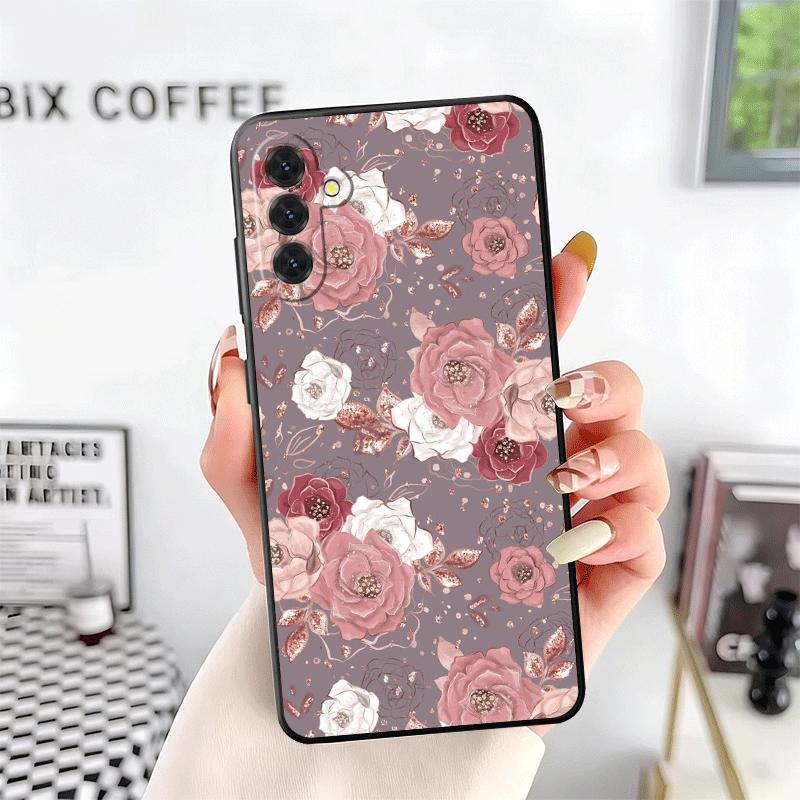 Beautiful Rose Gold Art Soft Phone Case for Samsung A17 A37 A57 A16 A26 A36 A56 A15 A25 A35 A55 A14 A24 A34 A54 A13 A23 A33 A53