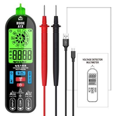 A1x Spannungsprüfer Stift Multimeter Elektronischer USB-Tester Haltepunkt AC Dc Berührungslos Ncv Live Auto Diode Kapazität Hz