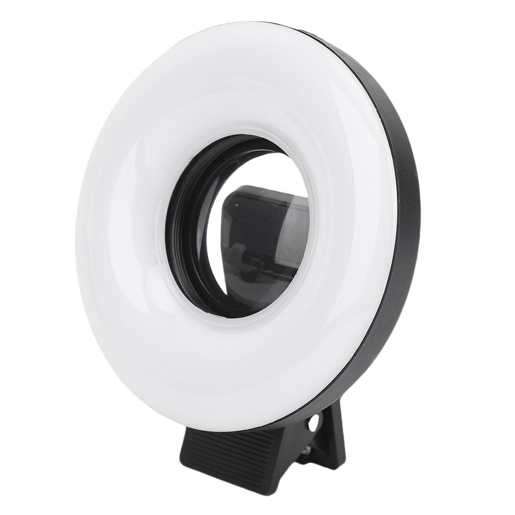 15X Macro Lens with LED Ring Light 3000K 6500K Fill Light for Smartphone Photography Vlog Close Up Photos Video