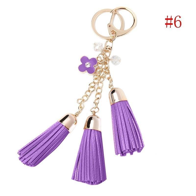 

Шкіряний Довгий Китицевий Квітковий Брелок Гайковий Ключ Кільце для Ключів Сумка Гаманець Підвіска Шарм Милі Брелоки Модні Брелоки для Жінок F