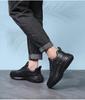 Red Dragonfly Men's Waterproof Leather Sneakers with Mesh Upper, Thick Rubber Sole, and Height Boost for Spring/Autumn Travel