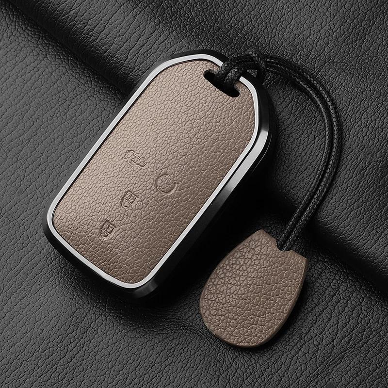 Metal And Leather Car Key Case Cover For Honda Crv Cr-V Fit Civic Accord Hr-V Hrv City Odyssey Xr-V Car Key Case Protect Fob