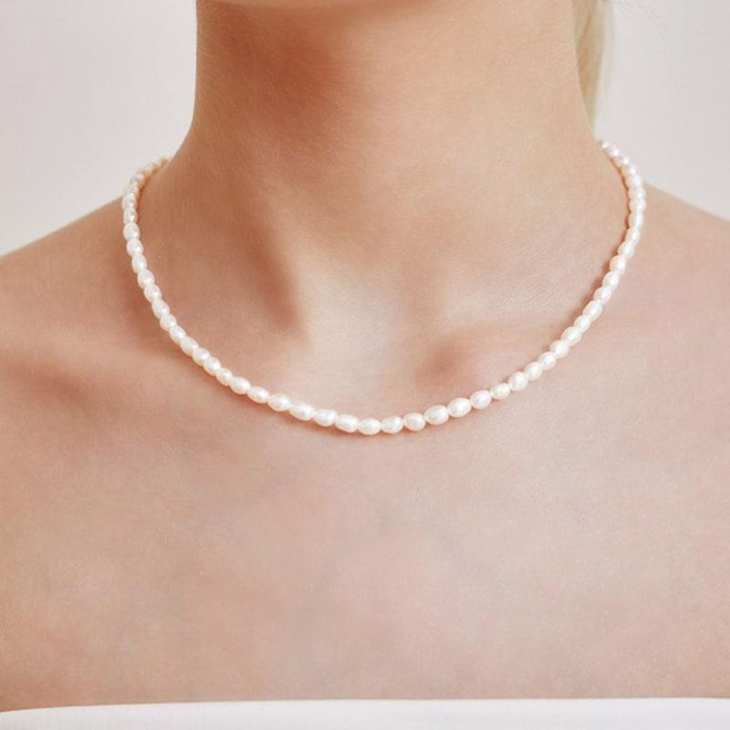 

TOU [Silver925] NC015 Freshwater Pearl Bead Necklace NONE