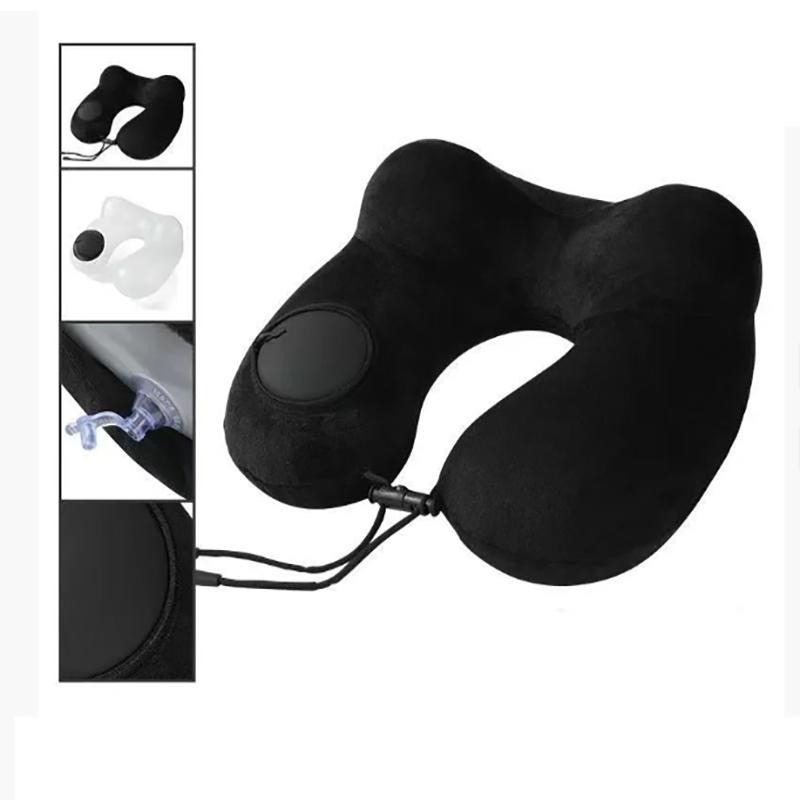 Aufblasbares U-förmiges Reise-Nackenkissen – Tragbares & Ergonomisches Flugkissen Nackenstütze, Perfekt für Geschäftsreisen