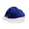 Available: Red/Blue/Pink/Green/Yellow Santa Hat - Short Plush, Brushed Finish for Adults, Holiday Party Christmas Decoration.